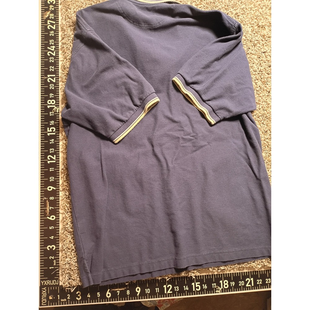 Port Authority Mens AOL Facilities Staff Polo Shirt Navy Blue Large Vintage Tech - Picture 5 of 5